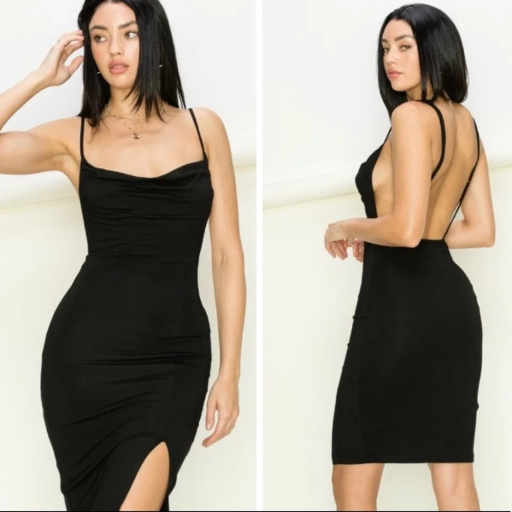 After Hours Cowl Neck Mini Dress - Picture 4 of 5